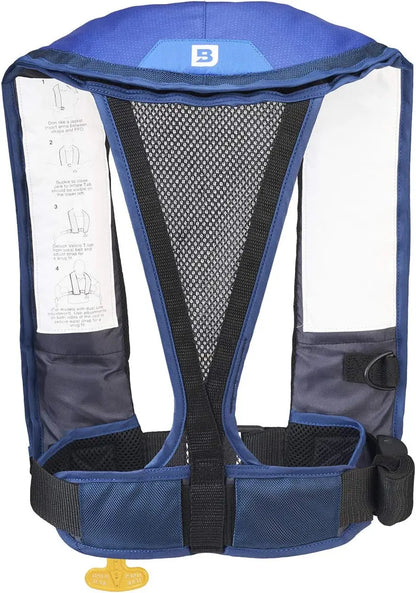 Automatic/Manual Inflatable PFD Life Jacket for Adults (Deep Blue)